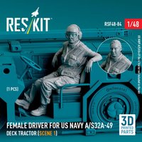 Female driver for US NAVY A/S32A-49 Deck Tractor (scene 1) (1 pcs) (3D Printed) von ResKit Models
