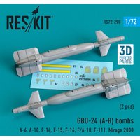 GBU-24 (A-B) bombs (2 pcs) (A-6, A-10, F-14, F-15, F-16, F/A-18, F-111, Mirage 2000) (3D Printed) von ResKit Models