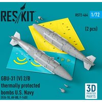 GBU-31 (V) 2/B thermally protected bombs U.S. Navy (2 pcs) (F/A-18, AV-8B, F-14D)(3D Printed) von ResKit Models