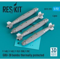 GBU-38 bombs thermally protected (4 pcs) (F-14B, F-14D, F-18,F-35B,F-35C) (3D Printed) von ResKit Models