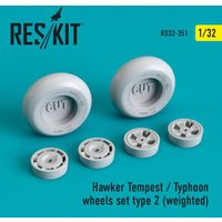 Hawker Tempest/Typhoon wheels set type 2 (weighted) von ResKit Models