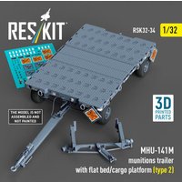 MHU-141M munitions trailer with flat bed/cargo platform (type 2) (3D Printed model kit) von ResKit Models