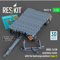 MHU-141M munitions trailer with flat bed/cargo platform (type 2) (3D Printed model kit) von ResKit Models