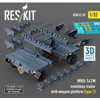 MHU-141M munitions trailer with weapon platform (type 1) (3D Printed model kit) von ResKit Models