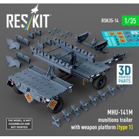 MHU-141M munitions trailer with weapon platform (type 1) (3D Printed model kit) von ResKit Models