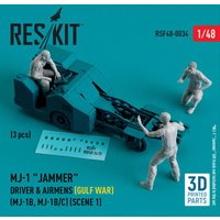MJ-1 Jammer Driver & airmens (Gulf War) (MJ-1B, MJ-1B/C) (scene 1) (3 pcs) (3D Printed) von ResKit Models