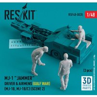 MJ-1 Jammer Driver & airmens (Gulf War) (MJ-1B, MJ-1B/C) (scene 2) (3 pcs) (3D Printed) von ResKit Models