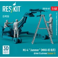 MJ-4 Jammer (MHU-83 B/E) driver & airmen (scene 1) (3 pcs) (3D Printed) von ResKit Models