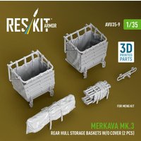 Merkava Mk.3 rear hull storage baskets w/o cover (2 pcs) for Meng kit (3D Printed) von ResKit Models