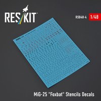 MiG-25 Foxbat Stencils Decals von ResKit Models