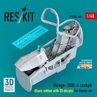 Mirage-2000-5 cockpit (Basic edition with 3D decals) for Kinetic kit (3D Printed) von ResKit Models