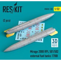 Mirage 2000 RPL 501/502 external fuel tanks 1700lt (2 pcs) (3D Printed) von ResKit Models