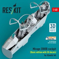 Mirage 2000B cockpit (Basic edition with 3D decals) for Kinetic kit (3D Printed) von ResKit Models