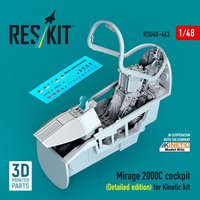 Mirage 2000C cockpit (Detailed edition) for Kinetic kit (3D Printed) von ResKit Models