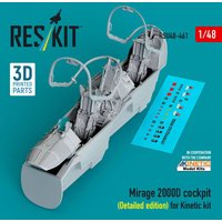 Mirage 2000D cockpit (Detailed edition) for Kinetic kit (3D Printed) von ResKit Models