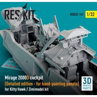 Mirage 2000D cockpit (Detailed edition) for Kitty Hawk / Zimimodel kit (3D Printed) von ResKit Models