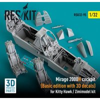 Mirage 2000N cockpit (Basic edition with 3D decals) for Kitty Hawk / Zimimodel kit (3D Printed) von ResKit Models