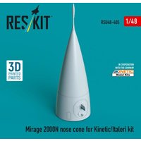 Mirage 2000N nose cone for Kinetic/Italeri kit (3D Printed) von ResKit Models