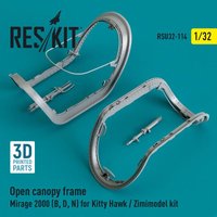 Open canopy frame Mirage 2000 (B,D,N) for Kitty Hawk / Zimimodel kit (3D Printed) von ResKit Models