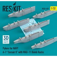 Pylons for NAVY A-7 Corsair II with MAU-11 Bomb Racks (3D Printed) von ResKit Models