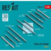 Pylons for Rafale type 2 (3D Printed) von ResKit Models