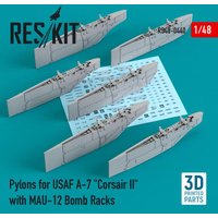 Pylons for USAF A-7 Corsair II with MAU-12 Bomb Racks (3D Printed) von ResKit Models