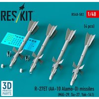 R-27ET (AA-10 Alamo-D) missiles (4 pcs) (MiG-29, Su-27, Yak-141) (3D Printed) von ResKit Models