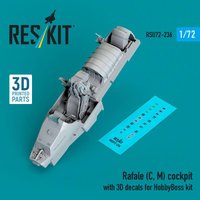 Rafale (C, M) cockpit with 3D decals for HobbyBoss kit (3D Printed) von ResKit Models