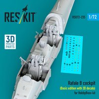 Rafale B cockpit (Basic edition with 3D decals) for HobbyBoss kit (3D Printed) von ResKit Models