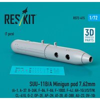 SUU-11B/A Minigun pod 7,62mm (1 pcs) (A-1, A-37, B-26K, F-84, F-86, F-100D, F-4J, AH-1G/J/S/T/W, CL-41G, O-2, OP-2E, AP-2H, AT-28, AT-38B, AU-23, OV-10) (3D printed) von ResKit Models