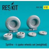 Spitfire (4 spoke) wheels set (weighted) von ResKit Models