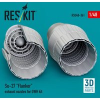 Su-27 Flanker exhaust nozzles for GWH kit (3D Printed) von ResKit Models