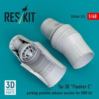 Su-30 Flanker-C parking position exhaust nozzles for GWH kit (3D Printed) von ResKit Models