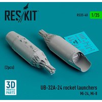 UB-32A-24 rocket launchers (2 pcs) (Mi-24, Mi-8) (3D Printed) von ResKit Models