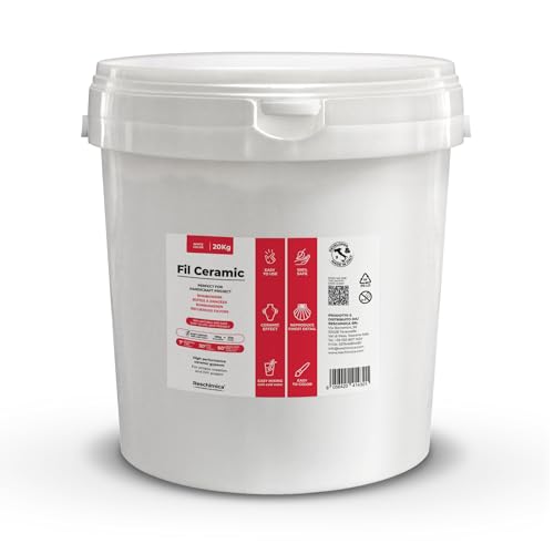 Ungiftiges Gipspulver zum Gießen, geruchloser Keramikgips, Modelliergips, Gießpulver weiß für Hobbygebrauch und kreative Projekte, Weiß, DIY (20 kg) von Reschimica