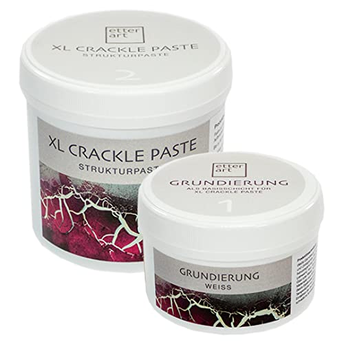 Resin Kunst XL Crackle Paste, 1,2 kg (2 Komponenten, Grundierung und Strukturpaste), Crakelee, Facettenpaste von Resin Kunst