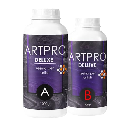 1,7Kg Art Pro Deluxe Epoxidharz: Ideal für schräge/vertikale Oberflächen, für Beschichtungen, Untersetzer, Tabletts - Zertifiziert ungiftig - Technischer Kundendienst auf Deutsch - 100% Made in Italy 1,7Kg Art Pro Deluxe Epoxidharz: Ideal für schräge/vertikale Oberflächen, für Beschichtungen, Untersetzer, Tabletts - Zertifiziert ungiftig - Technischer Kundendienst auf Deutsch - 100% Made in Italy von Resin Pro