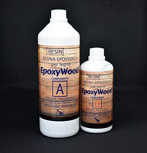 Resin Pro EPOXYWOOD 1,5 KG Epoxidharz für Holz - Harz für Schutzbeschichtung, Restaurierung, Holzverstärkung, Glasfaser und Metall von Resin Pro