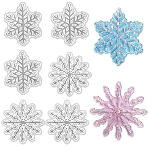 RESINWORLD 6 x Schneeflocken-Harzformen RESINWORLD 6 x Schneeflocken-Harzformen von ResinWorld