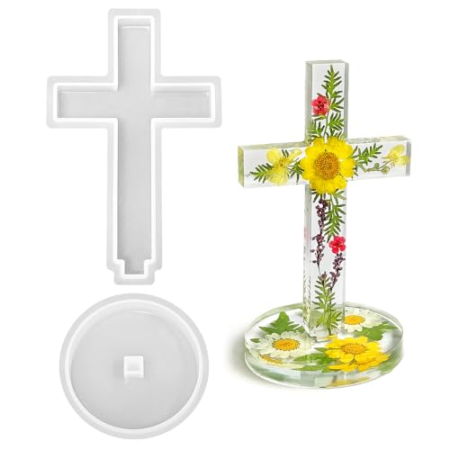 RESINWORLD Silikonform mit Standkreuz und Sockel, Kruzifixform für Epoxidharz, 12,7 cm von ResinWorld
