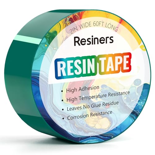 Resiners Epoxidharz Klebeband Antihaft - 2IN W x 60FT L - Trennklebeband, Formentrennband, Trennfolie, Zubehör, Epoxidband, Releaseband, Antihaftband, Grün von Resiners