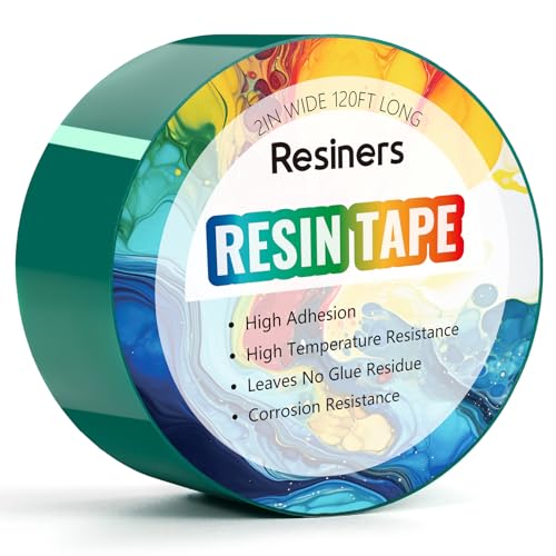 Resiners Epoxidharz Klebeband Antihaft - 2IN W x 120FT L - Trennklebeband, Formentrennband, Trennfolie, Zubehör, Epoxidband, Releaseband, Antihaftband, Grün von Resiners