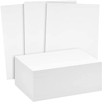 Reskid Weißer Karton, dickes Papier, blanko, schwer, 56,7 kg, 50 Stück (10 x 15 cm) von Reskid