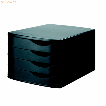 resolution Schubladenbox 4 geschlossene Schübe 216x300x375mm mattschwa von Resolution