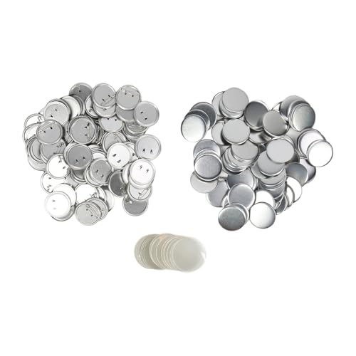 Reseffinem 100 Sets rund Metal Safe Pin zurück -leere Taste Abzeichen Teile für Knopfmaschine 56 mm 2 2in Haltbares Premium -Blechplattenmaterial für DIY -Projekte und als (44 mm) von Respicefinem