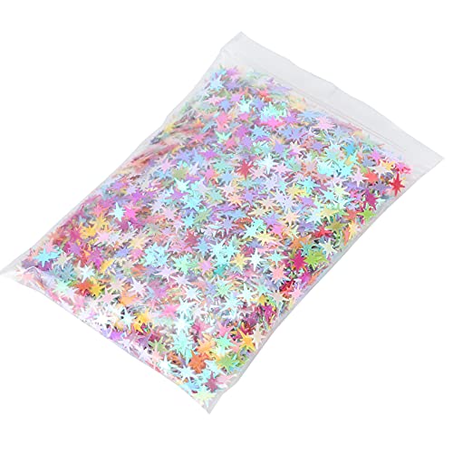 Resefinem 1 Packstern -Pailletten 8 spitze Glitzer dekorative Krümel aus PVC -Material ideal für DIY -Schmuckanpassung Silber für Party -Desktop und Hochzeitsdekoration (Bunt) von Respicefinem
