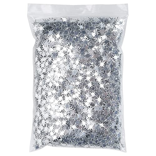 Resefinem 1 Packstern -Pailletten 8 spitze Glitzer dekorative Krümel aus PVC -Material ideal für DIY -Schmuckanpassung Silber für Party -Desktop und Hochzeitsdekoration (Silber) von Respicefinem