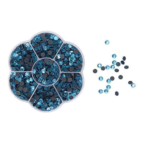 Resefinem 1000 PCs Glas Strasssteine ​​ideal für DIY Dekoration Kleidungsschuhe Nagelkunst und mehr Seeblau (JM201 Lake Blue) von Respicefinem