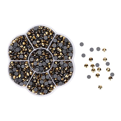 Resefinem 1000 PCs Glas Strasssteine ​​ideal für DIY Dekoration Kleidungsschuhe Nagelkunst und mehr Seeblau (JM201 Mining Gold) von Respicefinem
