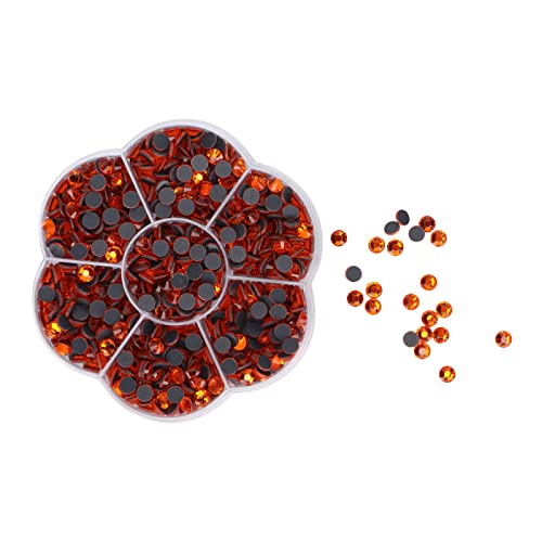 Resefinem 1000 PCs Glas Strasssteine ​​ideal für DIY Dekoration Kleidungsschuhe Nagelkunst und mehr Seeblau (JM201 Orange Rot) von Respicefinem
